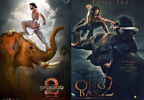 baahubali 2 movie,poster,ss rajamouli,prabhas,ong back 2 movie,hollywood movie  మళ్లీ రచ్చ మొదలు పెట్టేశారుగా..!